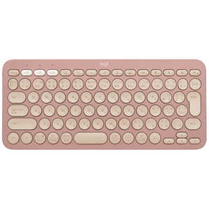 ロジクール キーボード PEBBLE KEYS 2 K380S(Chrome/Android/iPadOS/iOS/Mac/Windows11対応) ［ワイヤレス /Bluetooth］ ローズ K380sRO