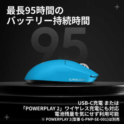 ロジクール ゲーミングマウス PRO X SUPERLIGHT 2 シアン G-PPD-004WL