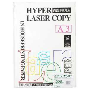 伊東屋 ハイパーレーザーコピー ナチュラルホワイト (A3サイズ 200g・25枚) HP214 伊東屋 ハイパーレーザーコピー ナチュラルホワイト (A3サイズ 200g・25枚) HP214