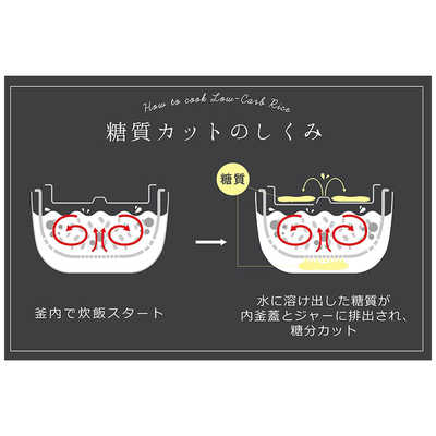 ライフオンプロダクツ 糖質カット炊飯器 2.5合 MO-SK002 の通販
