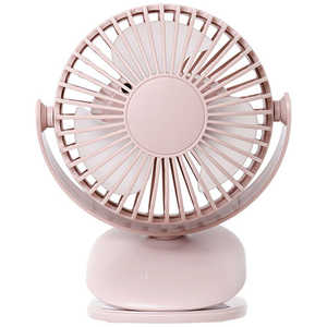 ライフオンプロダクツ 充電式ラウンドミニクリップファン Life on Products スモーキーピンク LCAF013-SP