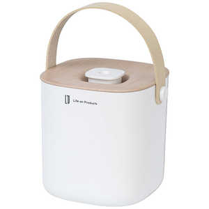 ライフオンプロダクツ 充電式ボックス型超音波加湿器 ［超音波式］ ホワイトウッド LCAHF014-WW