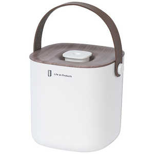 ライフオンプロダクツ 充電式ボックス型超音波加湿器 ［超音波式］ グレージュウッド LCAHF014-GW