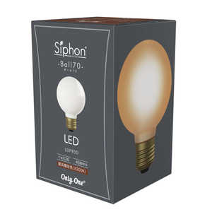 ビートソニック LED電球 ボール70 ホワイト Siphon ［E26 /ボール電球形 /電球色 /1個 /全方向タイプ］ LDF90D