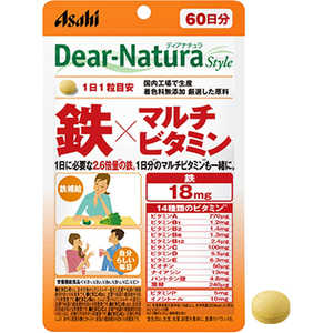 アサヒグループ食品 Dear-Natura（ディアナチュラ）ディアナチュラスタイル 鉄×マルチビタミン（60粒） 栄養補助食品  
