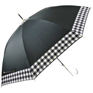 アテイン (長傘/晴雨兼用/58cm) ジャンプ スソチェック 黒 6614 アテイン (長傘/晴雨兼用/58cm) ジャンプ スソチェック 黒 6614