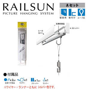 福井金属工芸 WRS-30A RAIL SUN レールセット Aset 30cmループ式ワイヤー自在付 WRS30A