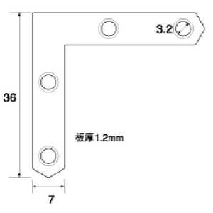 福井金属工芸 ステンレス角金具36×7 500個入 NO.6261 福井金属工芸 ステンレス角金具36×7 500個入 NO.6261