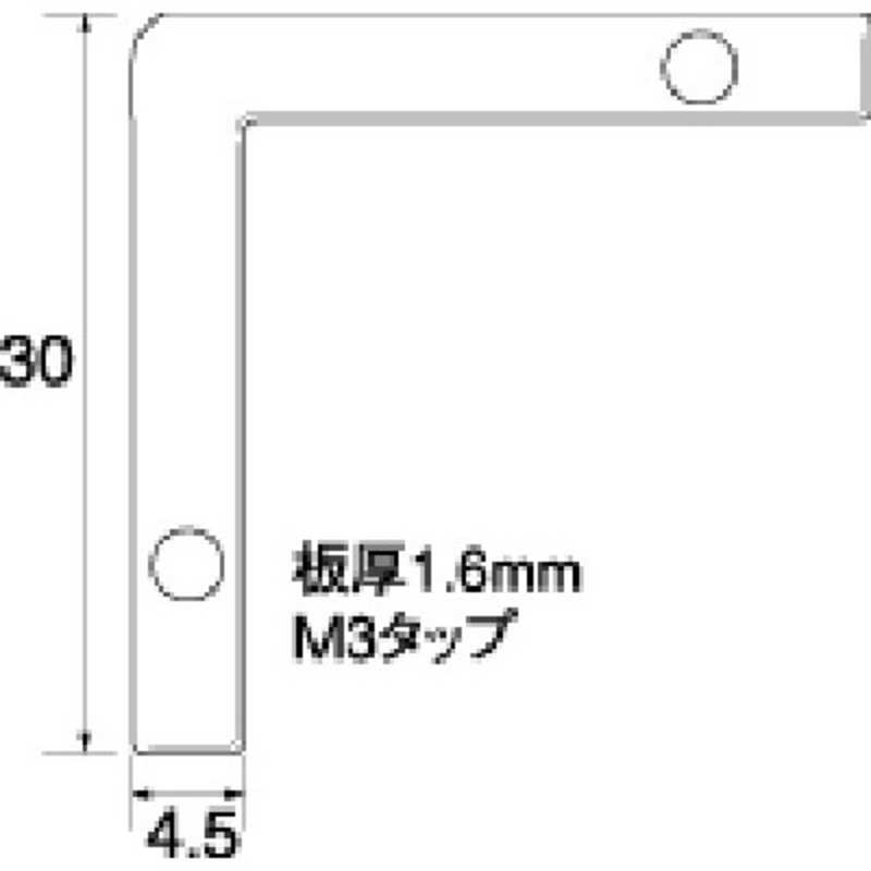 福井金属工芸 福井金属工芸 アルミ額用鉄角金具30×4.5 1000個入 NO.6276 NO.6276