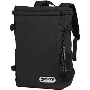 OUTDOOR ボックスデイパック カジュアルリュック 25L ブラック OD-11189-BK