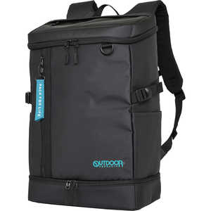 OUTDOOR ボックスリュック スクールリュック 通学 通勤 大容量 35L 2層タイプ 15.6インチ PC対応 撥水 ブルー/ブラック OD-11194-BLBK