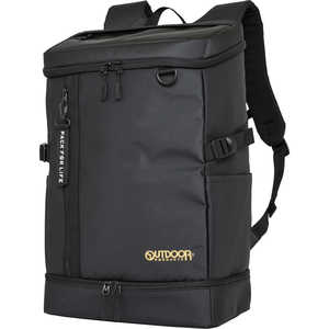 OUTDOOR ボックスリュック スクールリュック 通学 通勤 大容量 35L 2層タイプ 15.6インチ PC対応 撥水 ゴールド/ブラック OD-11194-GDBK