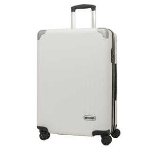 OUTDOOR スーツケース ファスナーキャリー 63L(72L) ホワイトヘアーライン OD-0757-60-WHH