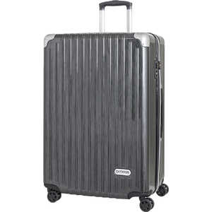 OUTDOOR スーツケース ファスナーキャリー ブラックヘアーライン [100L /1週間以上] OD-0757-70-BKH