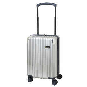 NATIONALGEOGRAPHIC スーツケース ワイドハンドル拡張ジッパーキャリー 39L(43L) WORLD JOURNEY SERIES(ワールドジャーニーシリーズ) シルバー NAG-0799-49-SL