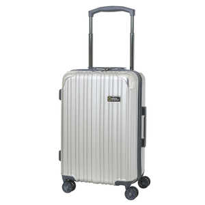 NATIONALGEOGRAPHIC スーツケース ワイドハンドル拡張ジッパーキャリー 49L(54L) WORLD JOURNEY SERIES(ワールドジャーニーシリーズ) シルバー NAG-0799-54-SL