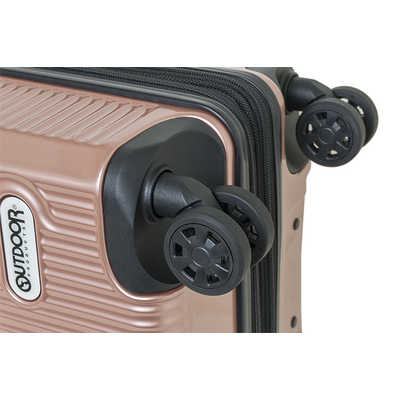 OUTDOOR スーツケース 拡張式Wホイールファスナーキャリー ピンク [TSA