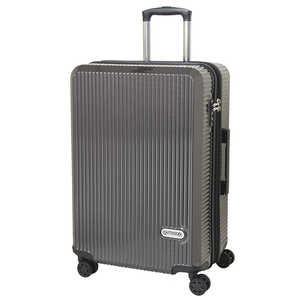 OUTDOOR スーツケース 拡張式Wホイールファスナーキャリー  [TSAロック搭載 /66L(/74) L /5泊～1週間]  ブラックカーボン OD-0808-60-BKC