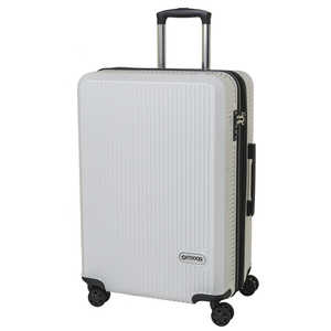 ＜コジマ＞ OUTDOOR スーツケース 拡張式Wホイールファスナーキャリー 66L(74L) ホワイトカーボン H066WHC OD080860WHC