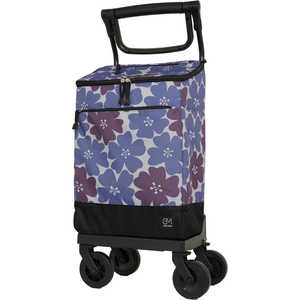 GRANMARIE ショッピングカート 4輪 ストッパー機能付き 保冷保温機能付き 約24L フラワーブルー GM-125ST-F.BL GRANMARIE ショッピングカート 4輪 ストッパー機能付き 保冷保温機能付き 約24L フラワーブルー GM-125ST-F.BL
