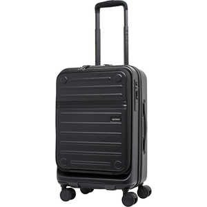 オルティモ スーツケース フロントオープン ハーフオープン ファスナータイプ 旅行日数目安： 2～3泊 約37L ストッパー付き 静音キャスター ［TSAロック搭載］ ジェットブラック OT-0857-50N-JBK