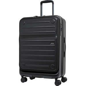 オルティモ スーツケース フロントオープン ハーフオープン ファスナータイプ 旅行日数目安： 5～6泊 約63L ストッパー付き 静音キャスター ［TSAロック搭載］ ジェットブラック OT-0857-60N-JBK