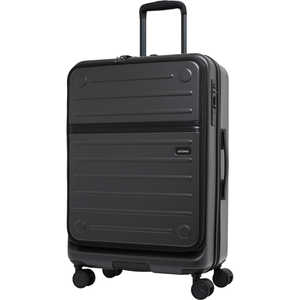 オルティモ スーツケース フロントオープン ハーフオープン ファスナータイプ 旅行日数目安： 5～6泊 約63L ストッパー付き 静音キャスター ［TSAロック搭載］ インクブラック OT-0857-60N-IBK