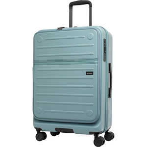 オルティモ スーツケース フロントオープン ハーフオープン ファスナータイプ 旅行日数目安： 5～6泊 約63L ストッパー付き 静音キャスター ［TSAロック搭載］ アクアマリン OT-0857-60N-AM