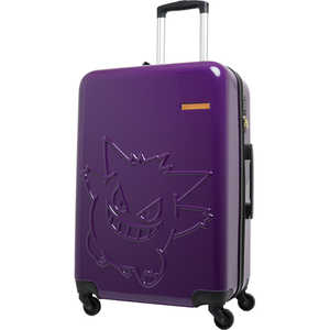 ポケモン スーツケース ファスナータイプ 旅行日数目安：4～6泊 約62L ［TSAロック搭載］ ゲンガー/パープル PK-0908-60-PL