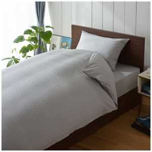 生毛工房 【掛ふとんカバー】サテンストライプ キングロングサイズ(綿100%/230×230cm/グレー) 生毛工房 【掛ふとんカバー】サテンストライプ キングロングサイズ(綿100%/230×230cm/グレー)