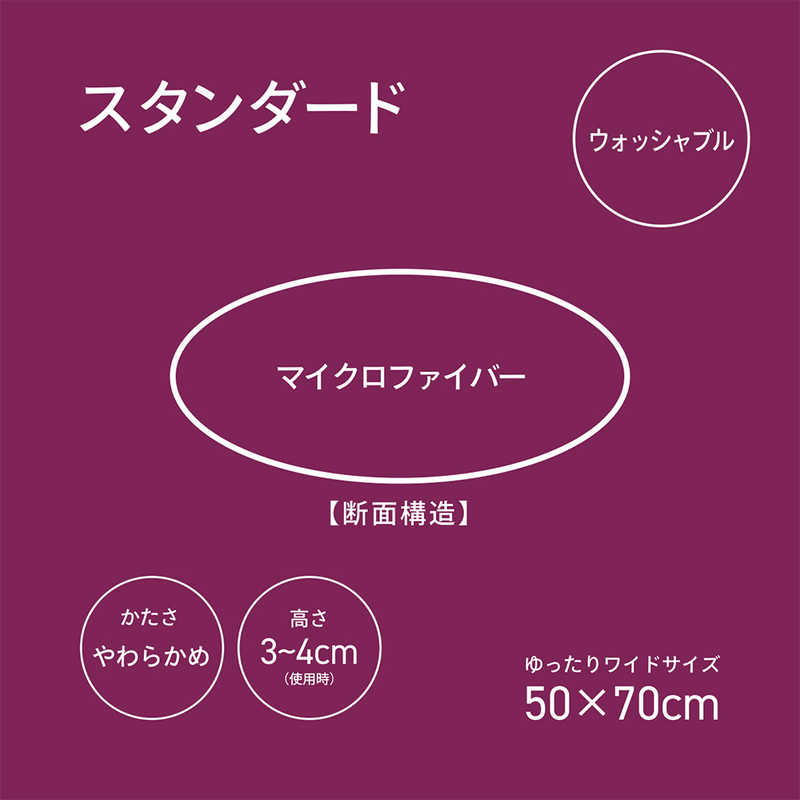 生毛工房 生毛工房 ホテルモードピロー スタンダード マイクロファイバー枕 (使用時の高さ:約3-4cm)  