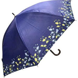 スギハラ 晴雨兼用 手開き式長傘 50cm プチフルールネイビー W50SHORT2 スギハラ 晴雨兼用 手開き式長傘 50cm プチフルールネイビー W50SHORT2