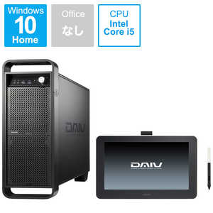 マウスコンピュータ デスクトップパソコン DAIV(13.3型 液晶タブレット Wacom One付属) [モニター無し /HDD:1TB /SSD:256GB /メモリ:16GB] DAWSET104S2M16H