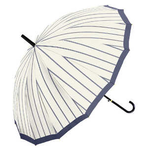 中谷 長傘 Natural Basic MODERN STRIPE(モダンストライプ) オフホワイト [雨傘 /レディース /55cm] 730-006