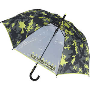 中谷 長傘 SHEIL VIVID CAMOUFLAGE(ビビッドカモフラージュ) GREEN 550-008 [雨傘 /子供用 /55cm] 550008