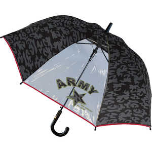 中谷 長傘 SHEIL ARMY SPLASH(アーミースプラッシュ) ブラック 550-012 [雨傘 /子供用 /55cm] 550012