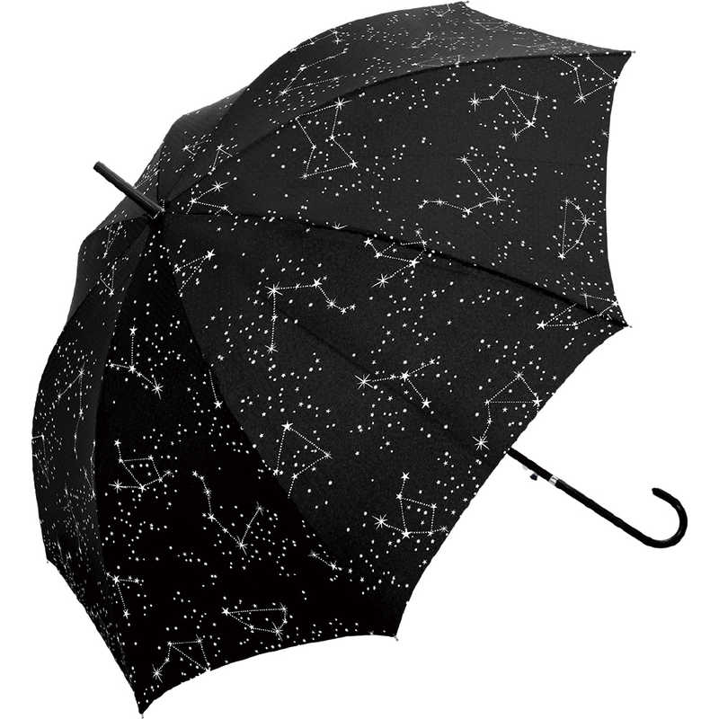 中谷 中谷 長傘 Natural Basic STARRY NIGHT(スターリーナイト) ブラック 710-014 [雨傘 /レディース /58cm] 710014 710014