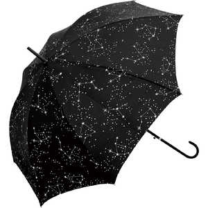 中谷 長傘 Natural Basic STARRY NIGHT(スターリーナイト) ブラック 710-014 [雨傘 /レディース /58cm] 710014