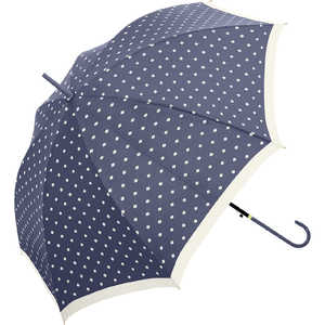 中谷 長傘 Natural Basic DOT CLOVER(ドットクローバー) ネイビー 710-015 [雨傘 /レディース /58cm] 710015
