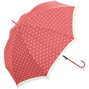 中谷 長傘 Natural Basic DOT CLOVER(ドットクローバー) レッド 710-015 [雨傘 /レディース /58cm] 710015