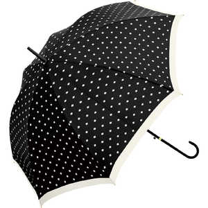 中谷 長傘 Natural Basic DOT CLOVER(ドットクローバー) ブラック 710-015 [雨傘 /レディース /58cm] 710015