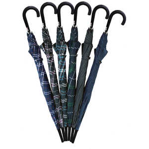 中谷 雨傘 長傘 格子 FRP骨 ［雨傘 /65cm /色・柄指定不可］(店舗のみ販売) アソート 133-010