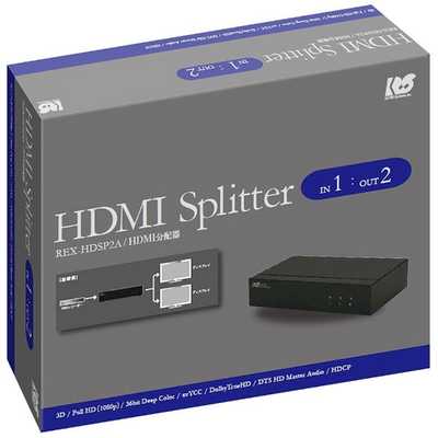 【20%値下げ】REX-HDSP2A ラトックシステム 1入力2出力HDMI分配 ラトックシステム 3D対応1入力2出力 HDMI分配器 REX-HDSP2A の通販