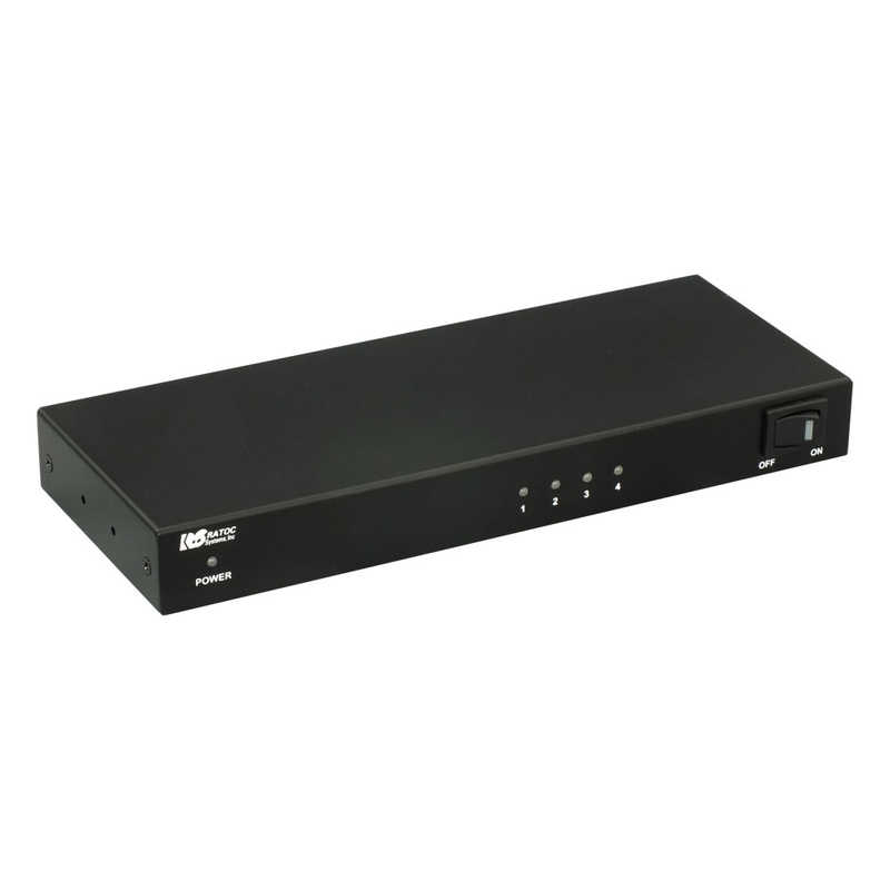 ラトックシステム ラトックシステム 4K60Hz/HDCP2.2対応 1入力4出力 HDMI分配器 RS-HDSP4-4K RS-HDSP4-4K