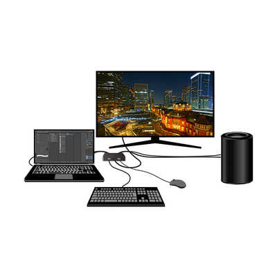 ラトックシステム 4Kディスプレイ/USBキーボード・マウス パソコン切替