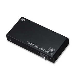ラトックシステム HDMI分配器 4K60Hz対応 1入力2出力(動作モード機能付)  RS-HDSP2M-4K