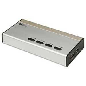 ラトックシステム USB接続 DVI･Audio対応(PC4台用) パソコン自動切替器 REX‐430UDA