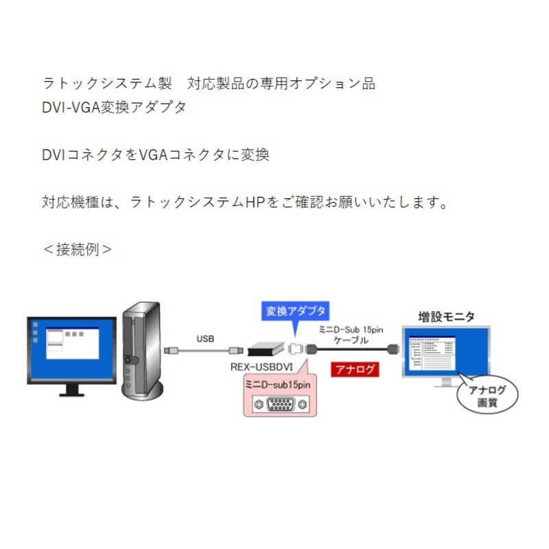 ラトックシステム ラトックシステム [DVI → D-sub15pin] DVI-VGA変換アダプタ RSO-DVIVGA RSO-DVIVGA