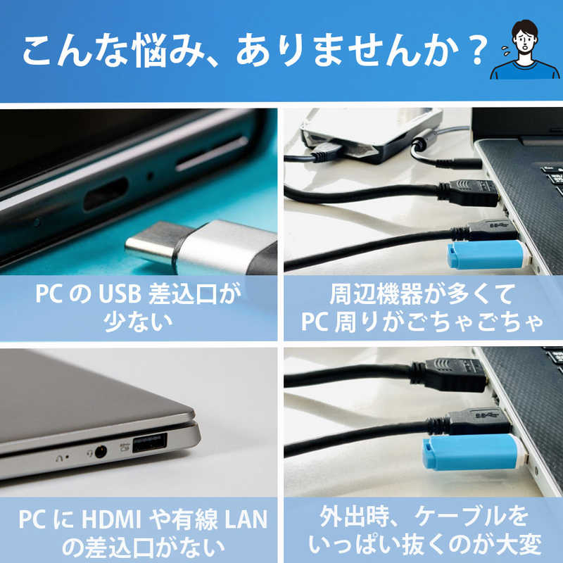ラトックシステム ラトックシステム USB Type-C マルチアダプター(HDMI･LAN･PD･USBハブ)  RS-UCHD-PHLC RS-UCHD-PHLC