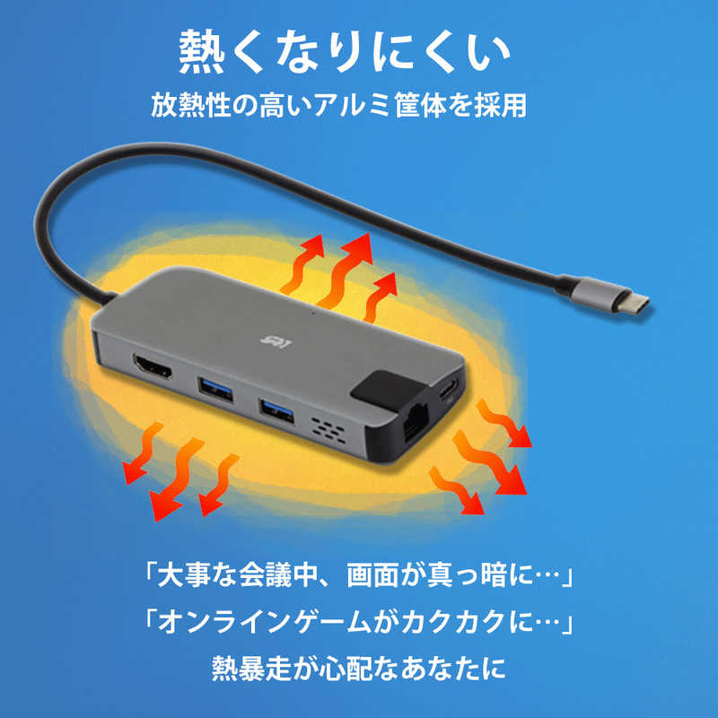 ラトックシステム ラトックシステム USB Type-C マルチアダプター(HDMI･LAN･PD･USBハブ)  RS-UCHD-PHLC RS-UCHD-PHLC